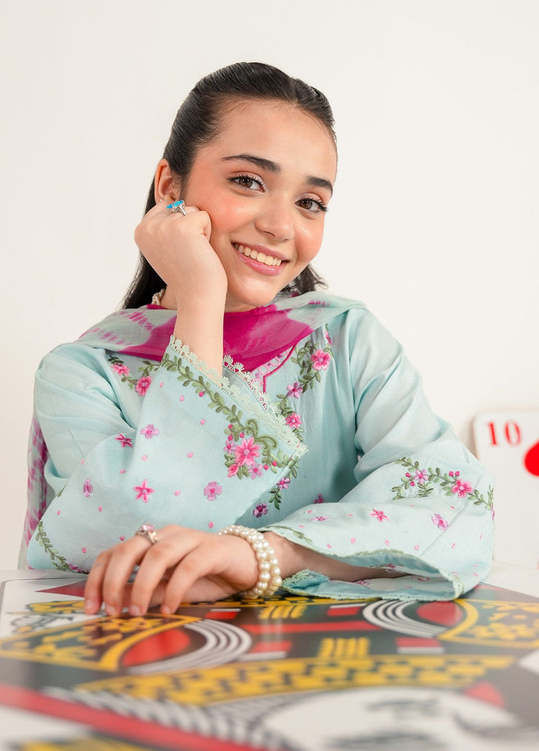 Bloomie by Panache Apparel Girls RTW Embroidered Lawn 3 Piece Suit Mimzi Festive Collection