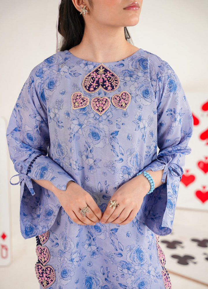 Bloomie by Panache Apparel Girls RTW Printed Lawn Silk 2 Piece Suit Petalie Festive Collection