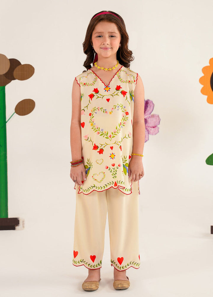 Bloomie by Panache Apparel Girls RTW Printed Lawn Silk 2 Piece Suit Zibelle Festive Collection