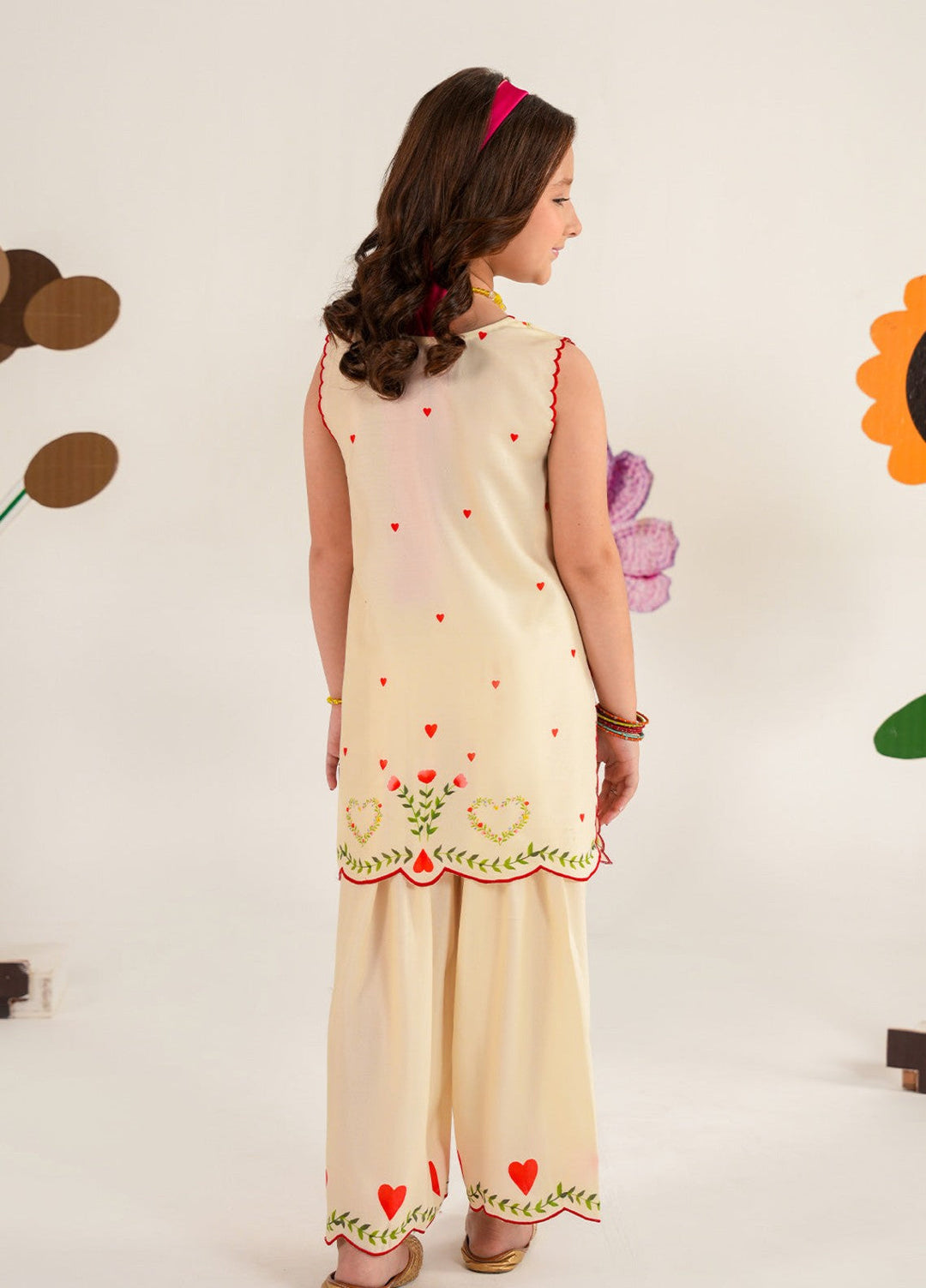 Bloomie by Panache Apparel Girls RTW Printed Lawn Silk 2 Piece Suit Zibelle Festive Collection
