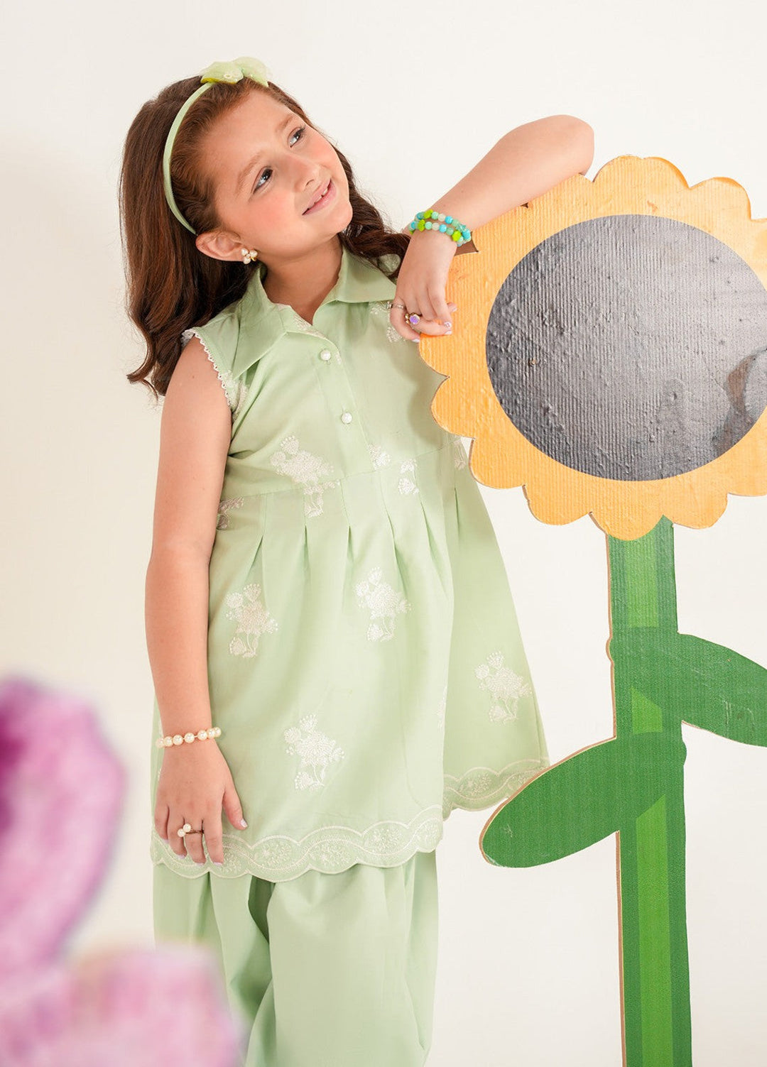 Bloomie by Panache Apparel Girls RTW Embroidered Lawn 2 Piece Suit Doodloo Festive Collection
