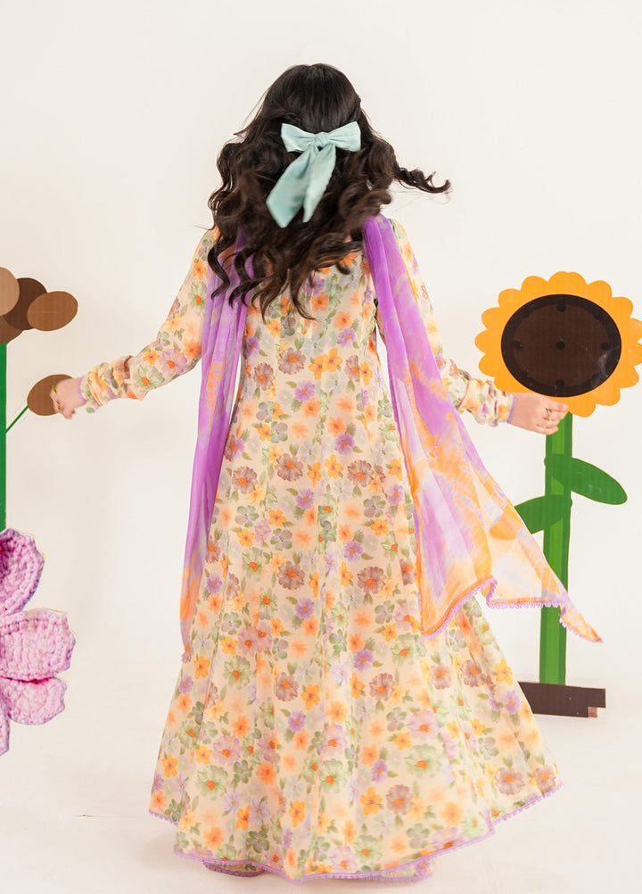Bloomie by Panache Apparel Girls RTW Printed Lawn Silk 3 Piece Suit Tulipie Festive Collection