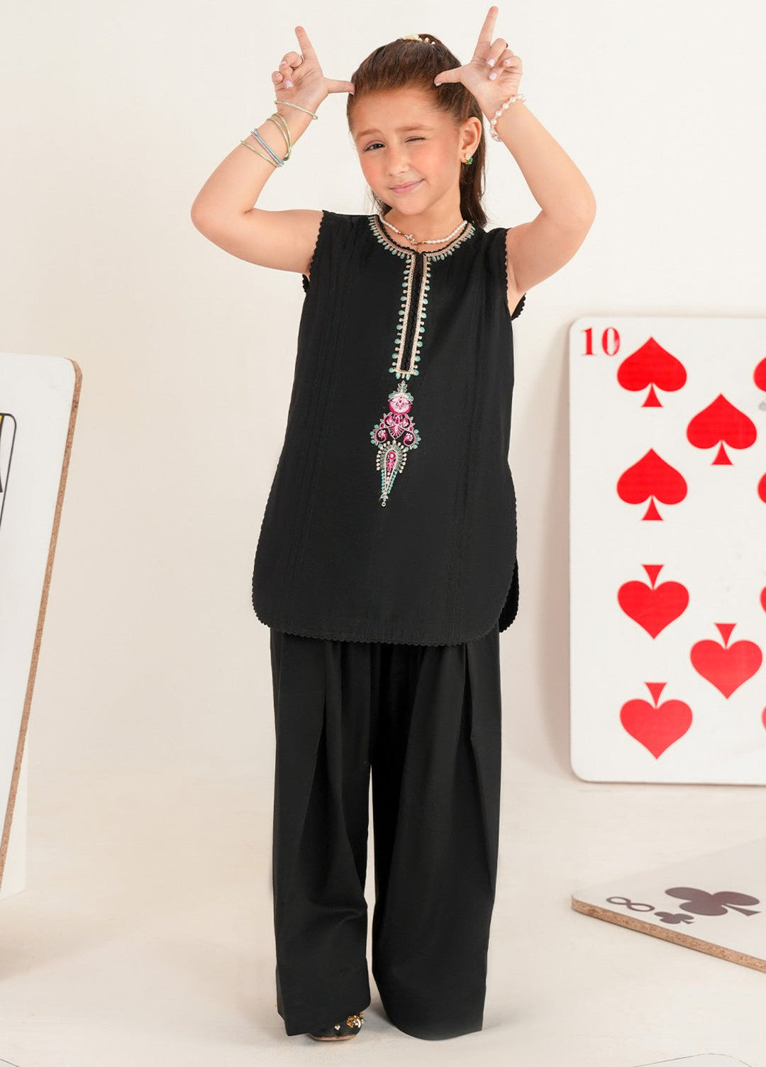 Bloomie by Panache Apparel Girls RTW Embroidered Lawn 3 Piece Suit Blossy Festive Collection