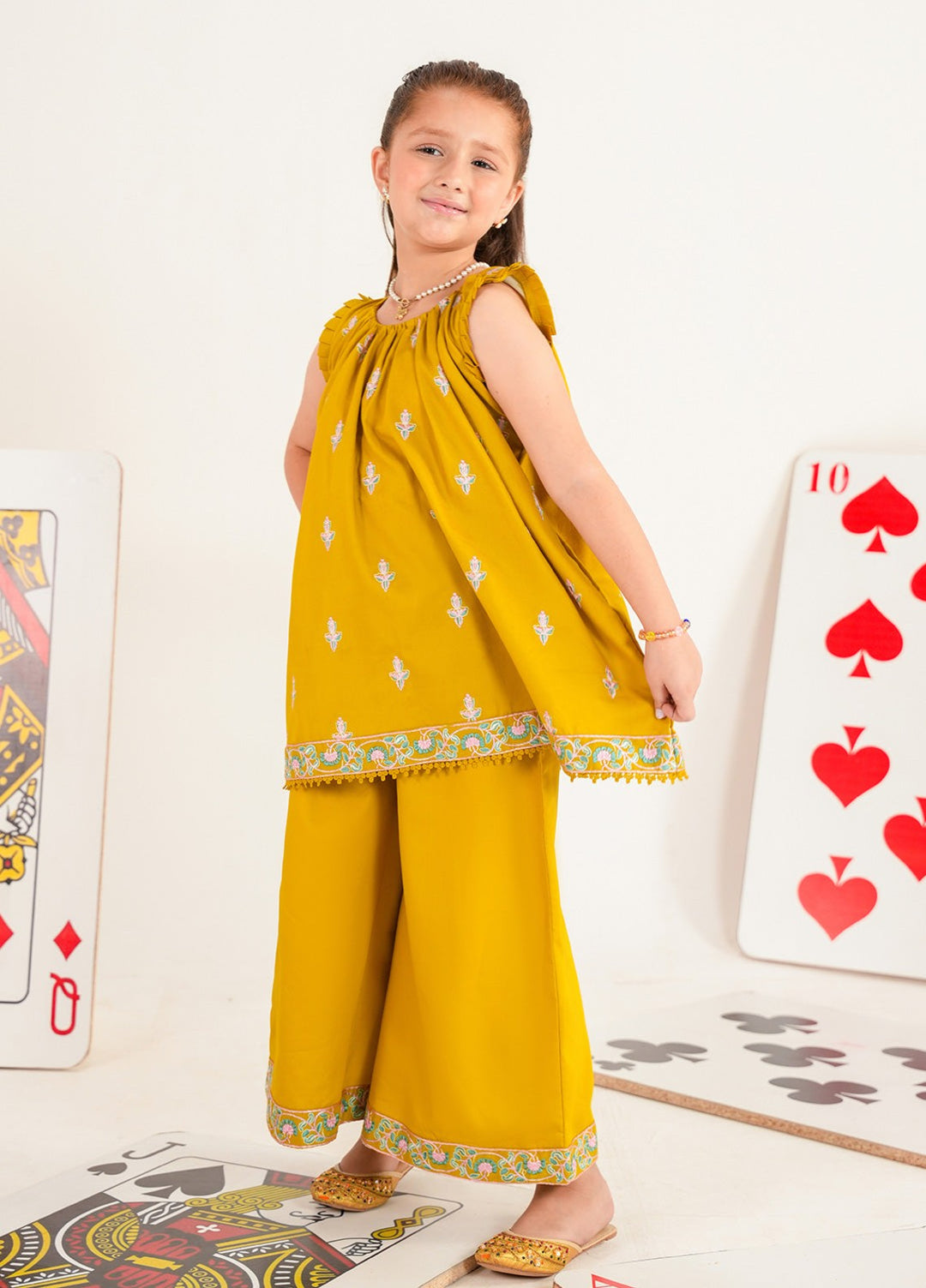 Bloomie by Panache Apparel Girls RTW Embroidered Lawn 2 Piece Suit Fluffora Festive Collection