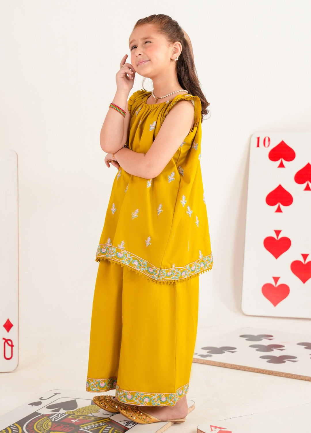 Bloomie by Panache Apparel Girls RTW Embroidered Lawn 2 Piece Suit Fluffora Festive Collection