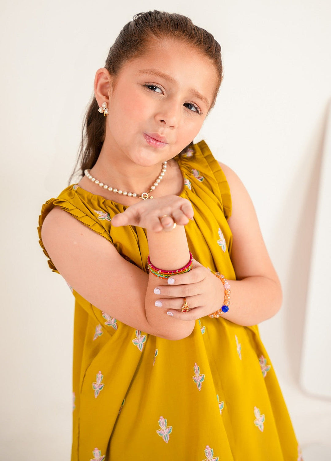 Bloomie by Panache Apparel Girls RTW Embroidered Lawn 2 Piece Suit Fluffora Festive Collection