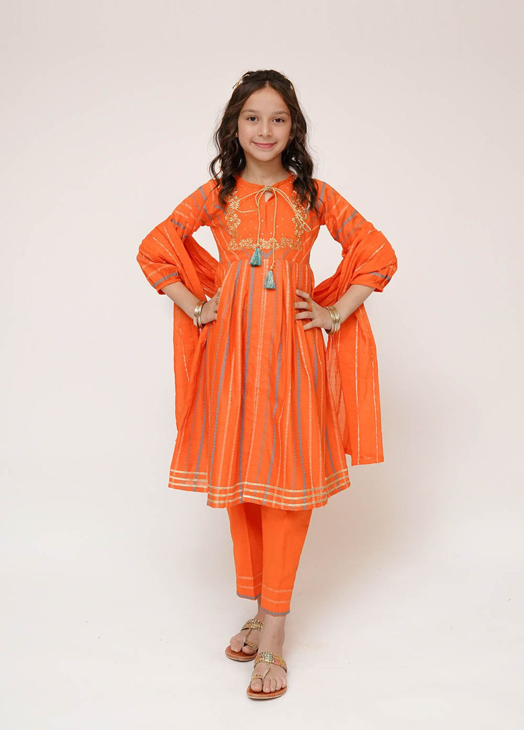 Mid Summer by Senorita Kids RTW Solids Cotton 3 Piece Suit KBD-03499 Casual Collection