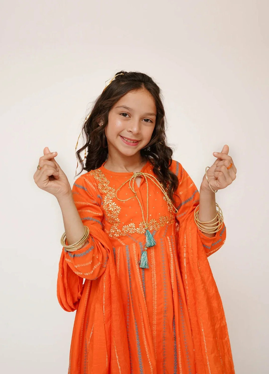 Senorita Girls RTW Solids Acrylic 3 Piece Suit KBD-03499 - Casual Collection