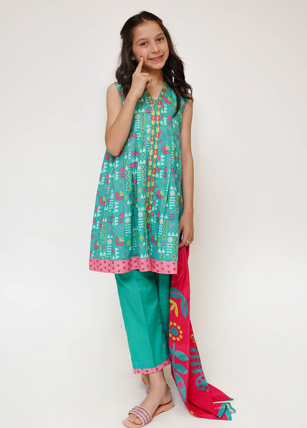 Mid Summer by Senorita Kids RTW Printed Lawn Cotton 3 Piece Suit KAD-03506 Casual Collection