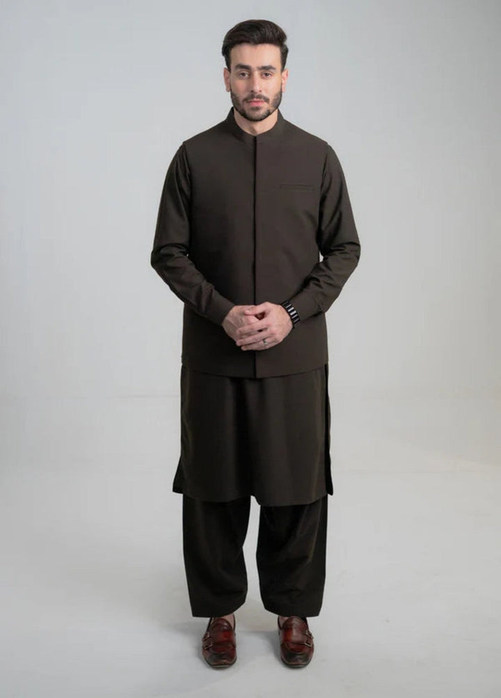 Abro by Buraq Mens RTW Solids Wash N Wear 3 Piece Suit Rangrez Casual Collection