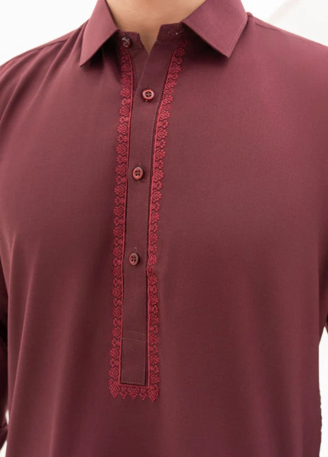 Farmanrawa by Buraq Mens RTW Embroidered Wash N Wear 2 Piece Suit Bazil Casual Collection