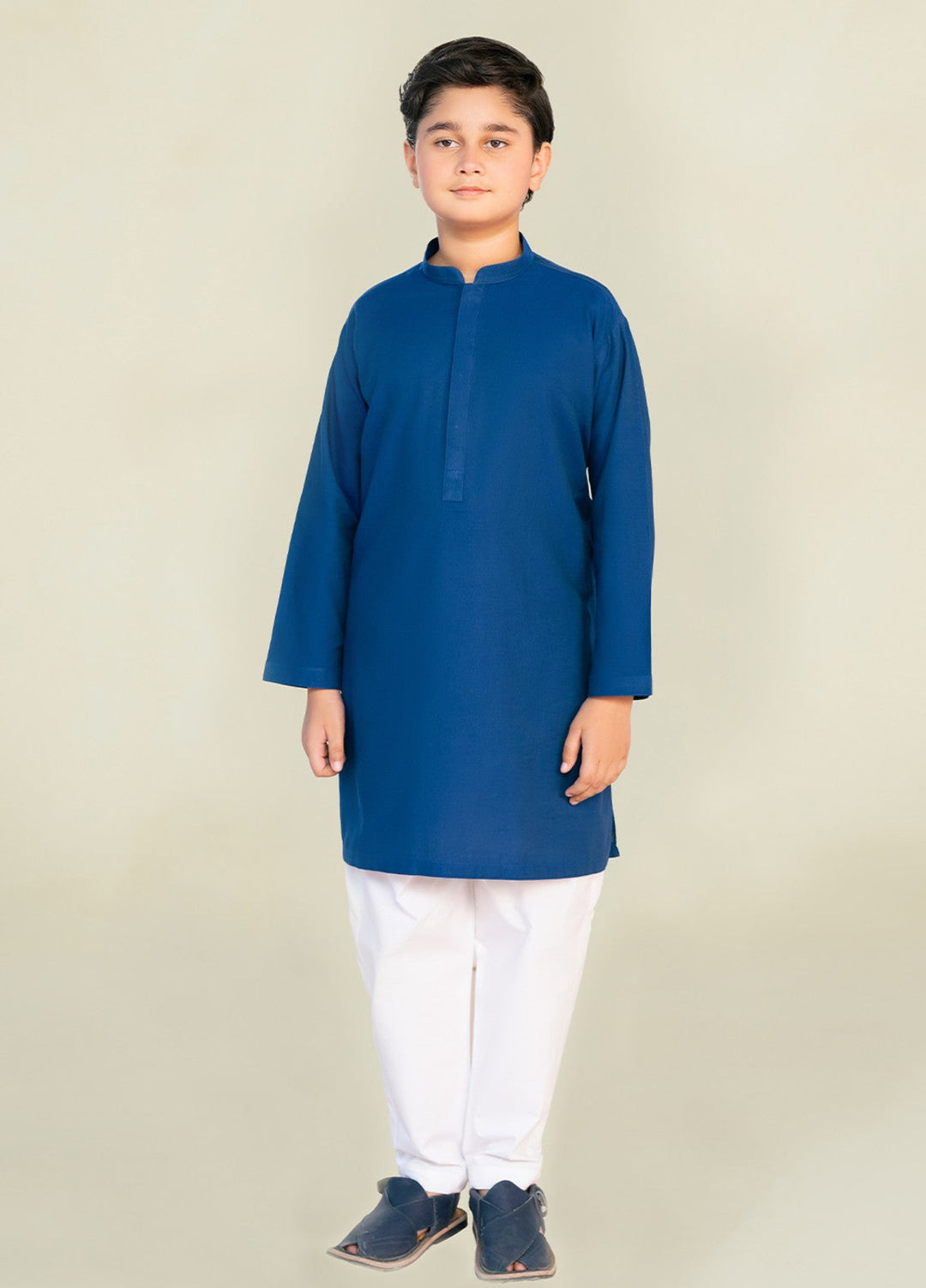 Divinely Crafted Boys RTW Cotton 2 Piece Suit Royal Blue Casual Collection