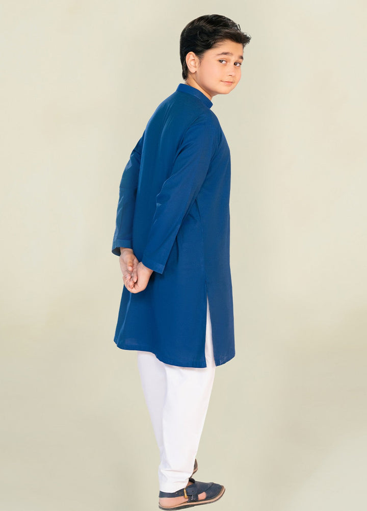 Divinely Crafted Boys RTW Cotton 2 Piece Suit Royal Blue Casual Collection