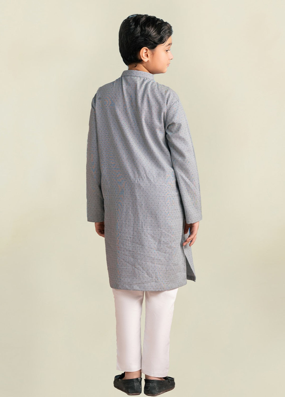 Divinely Crafted Boys RTW Cotton 2 Piece Suit Dove Grey Casual Collection