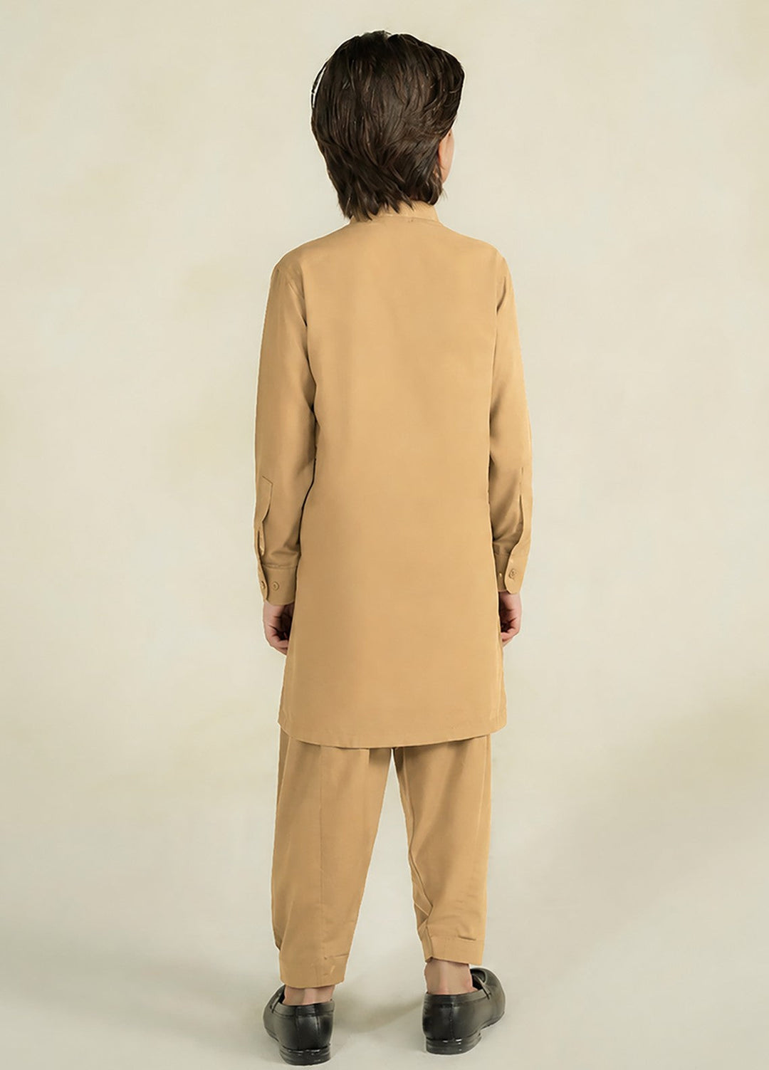 Divinely Crafted Boys RTW Solids Wash N wear 2 Piece Suit Camel Brown Casual Collection