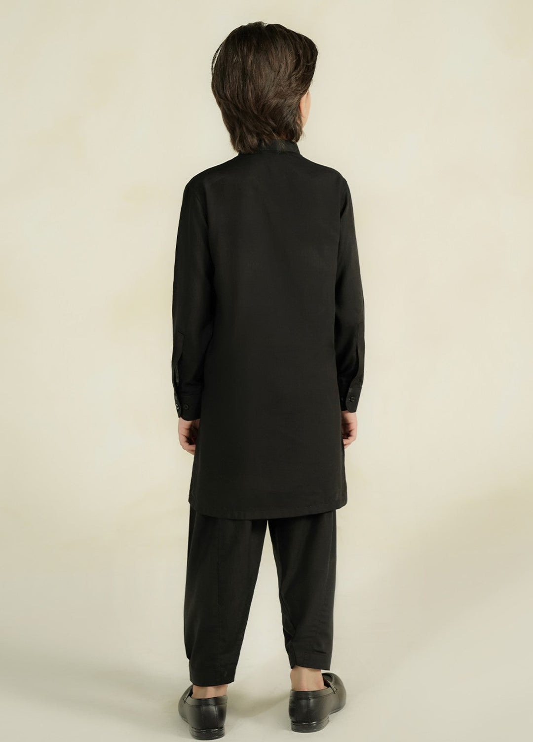Divinely Crafted Boys RTW Solids Wash N wear 2 Piece Suit Black Casual Collection