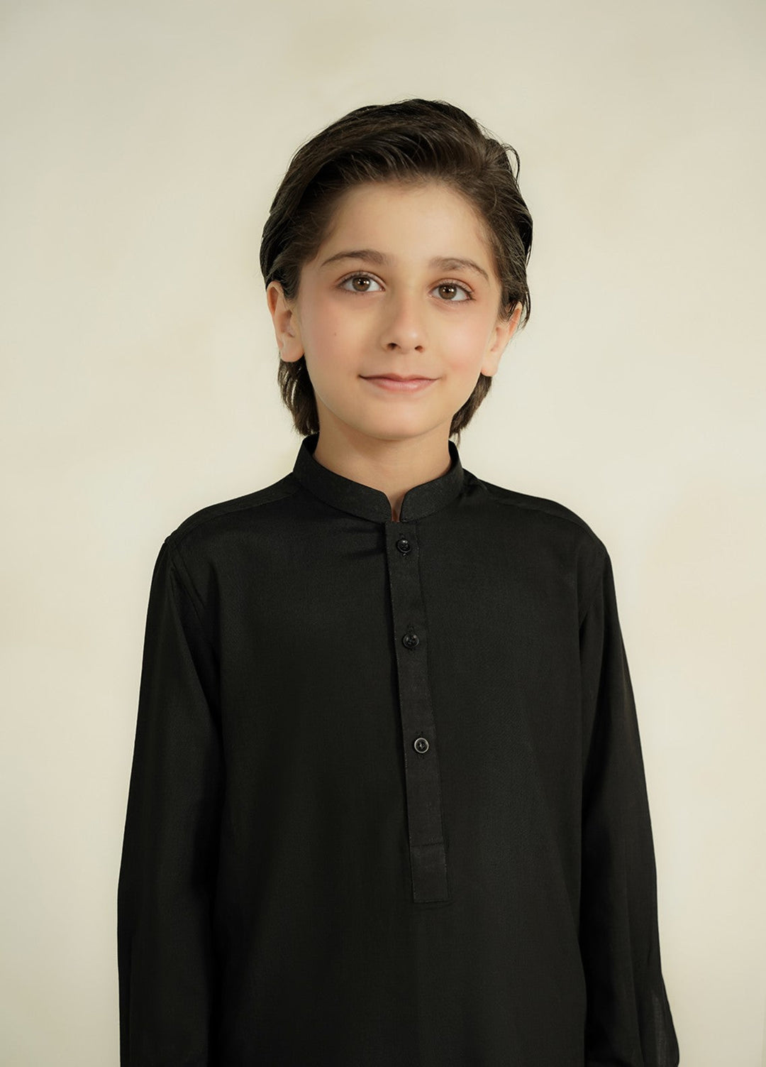 Divinely Crafted Boys RTW Solids Wash N wear 2 Piece Suit Black Casual Collection