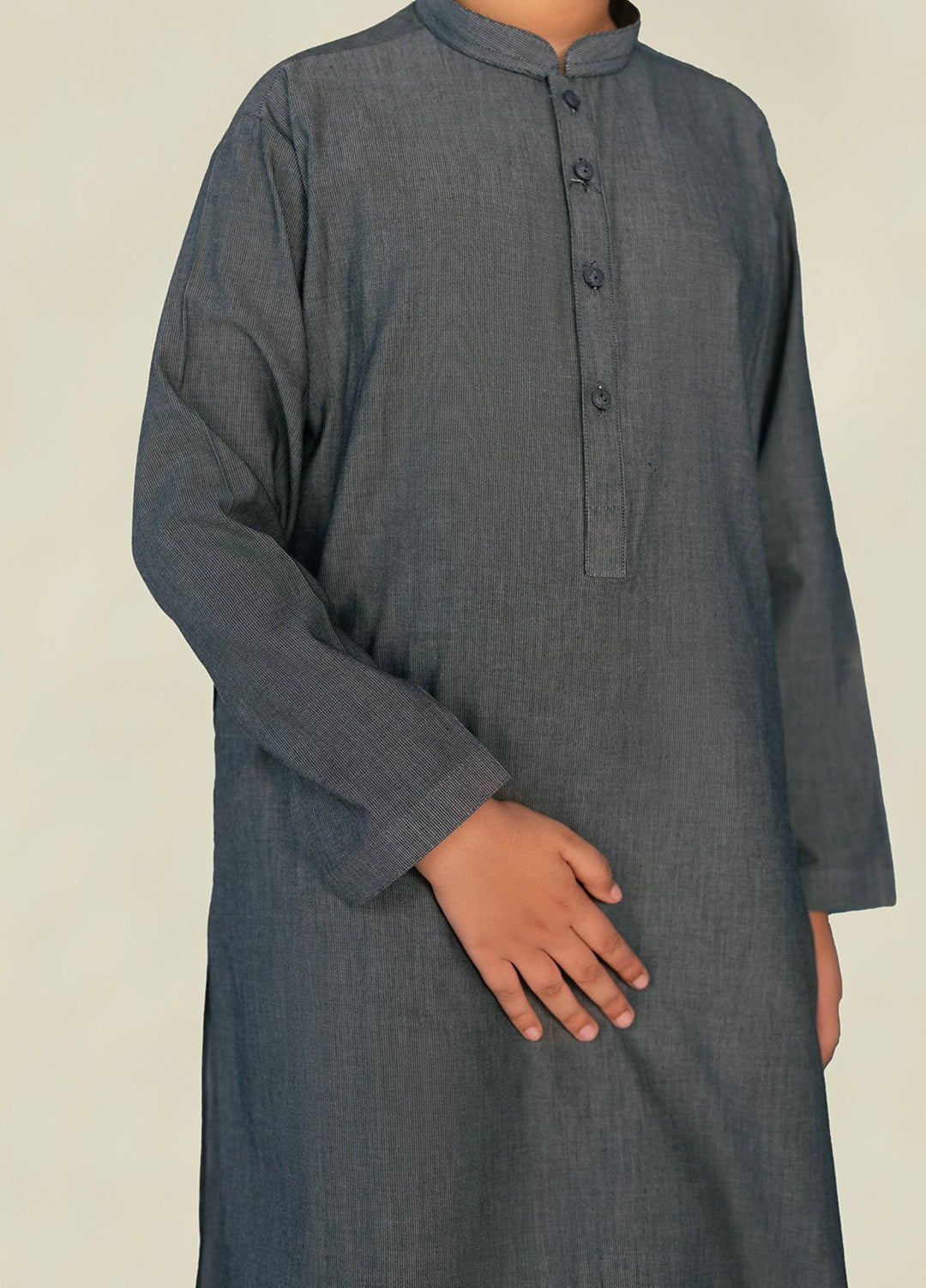 Divinely Crafted Boys RTW Cotton 2 Piece Suit Charcoal Grey Casual Collection