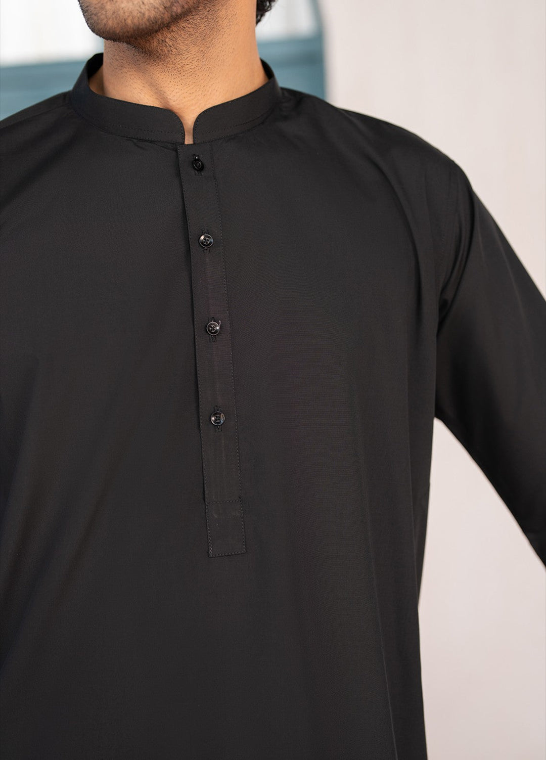 Divinely Crafted Mens RTW Solids Wash N wear 2 Piece Suit Black Casual Collection