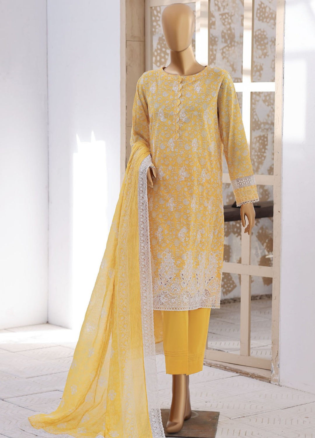 Nakshkari by HZ Textiles Unstitched Embroidered Lawn 3 Piece Suit NEC-1222 Casual Collection