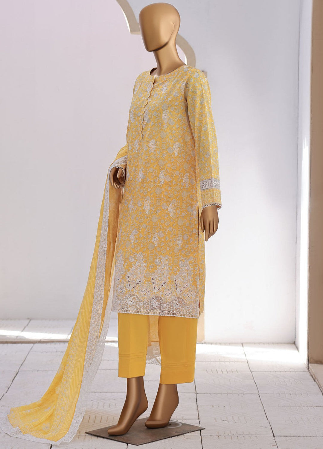 Nakshkari by HZ Textiles Unstitched Embroidered Lawn 3 Piece Suit NEC-1222 Casual Collection