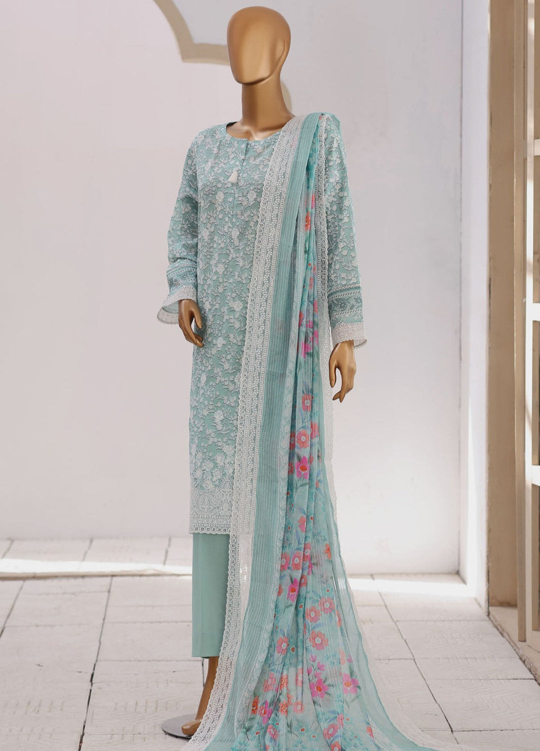 Nakshkari by HZ Textiles Unstitched Embroidered Lawn 3 Piece Suit NEC-1221 Casual Collection