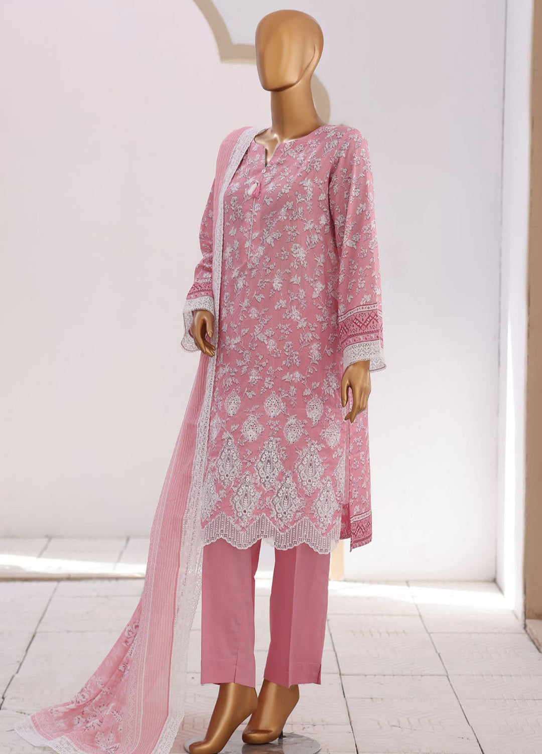 Nakshkari by HZ Textiles Unstitched Embroidered Lawn 3 Piece Suit NEC-1217 Casual Collection