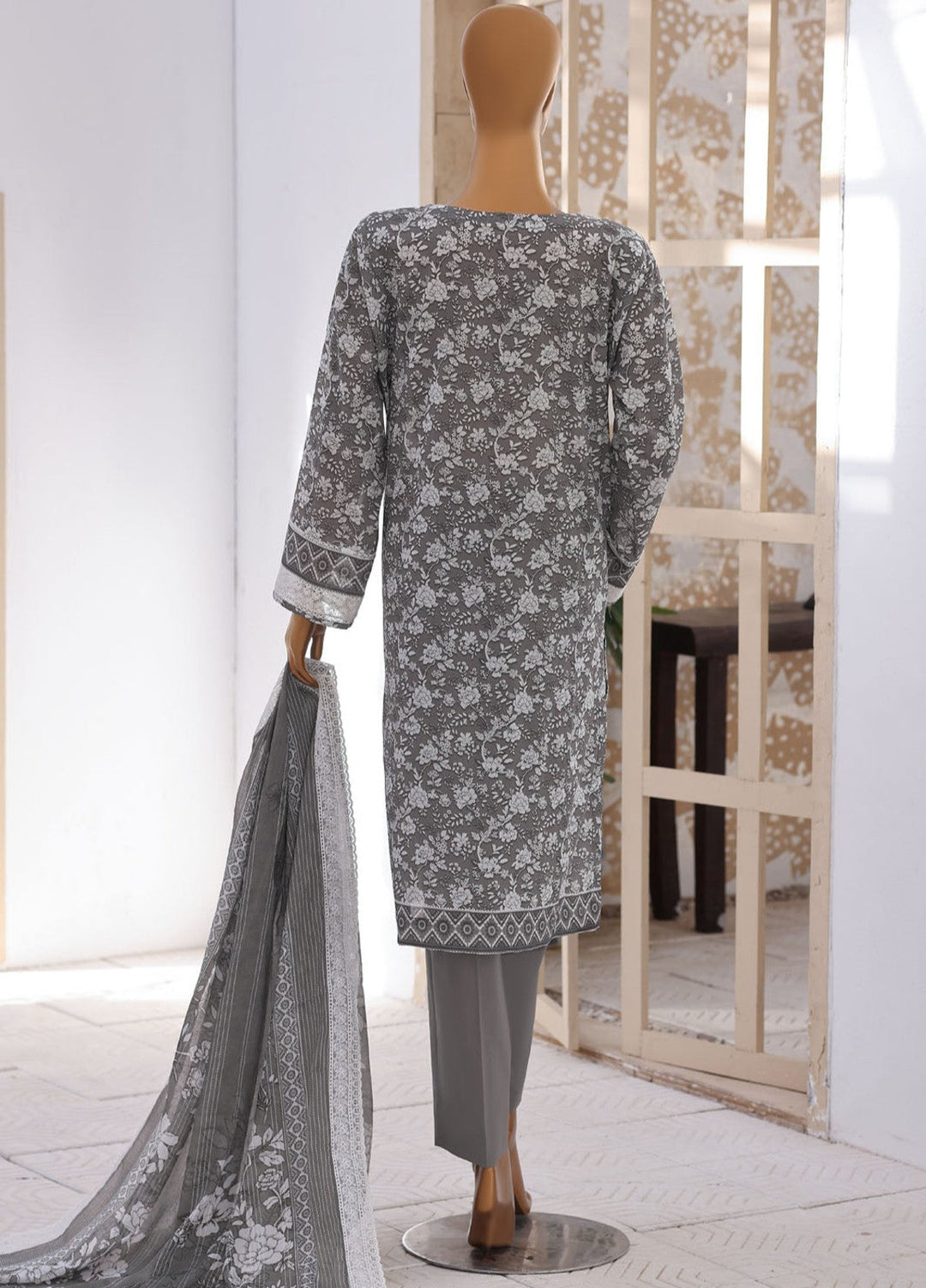 Nakshkari by HZ Textiles Unstitched Embroidered Lawn 3 Piece Suit NEC-1215 Casual Collection