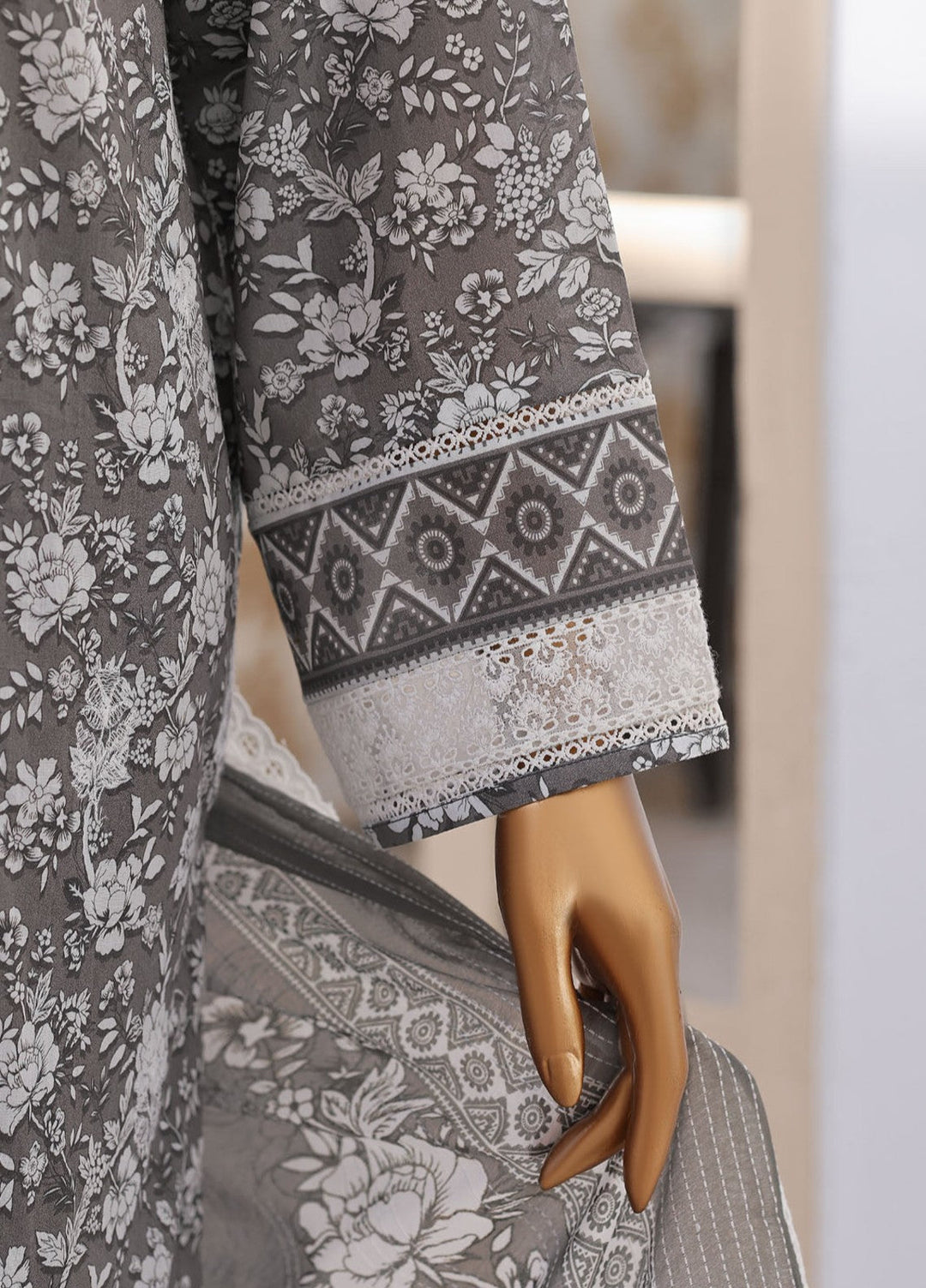 Nakshkari by HZ Textiles Unstitched Embroidered Lawn 3 Piece Suit NEC-1215 Casual Collection