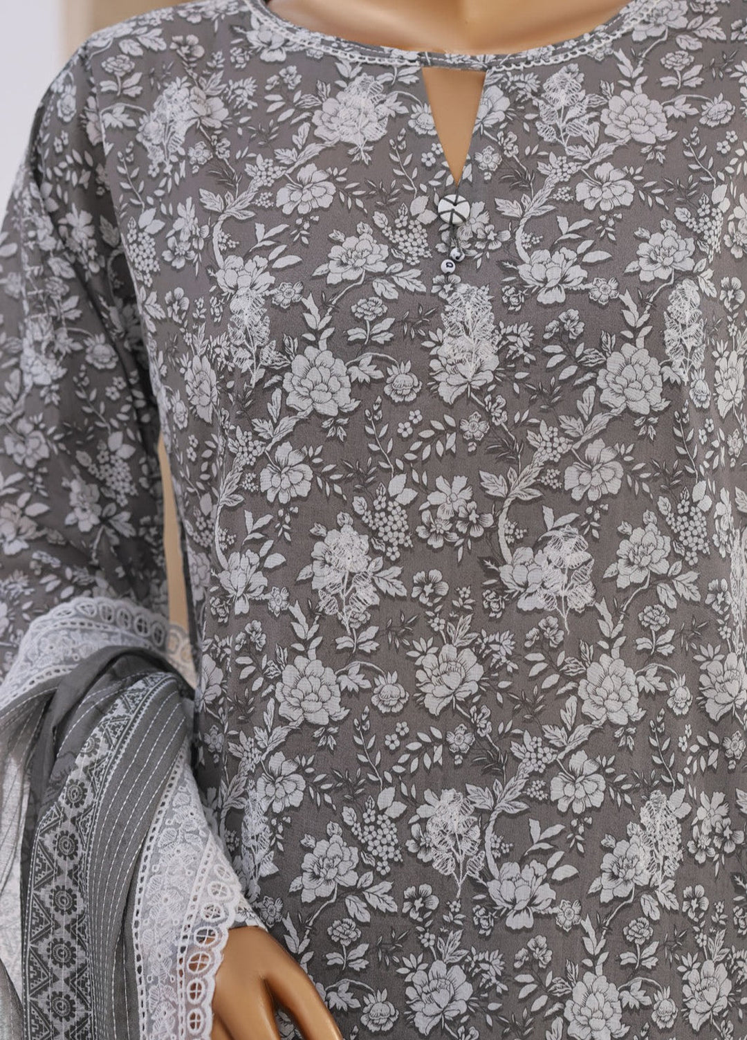 Nakshkari by HZ Textiles Unstitched Embroidered Lawn 3 Piece Suit NEC-1215 Casual Collection