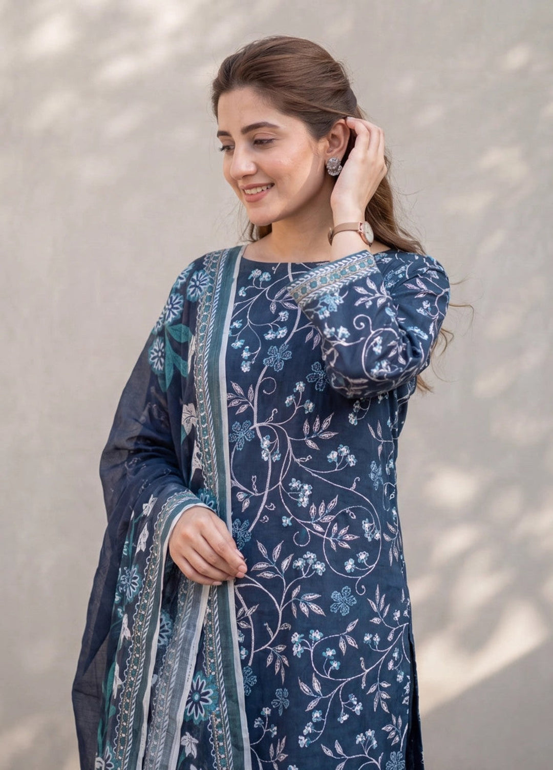 Salitex Women Unstitched Printed Lawn 3 Piece Suit SUNS8ASI521 Casual Collection