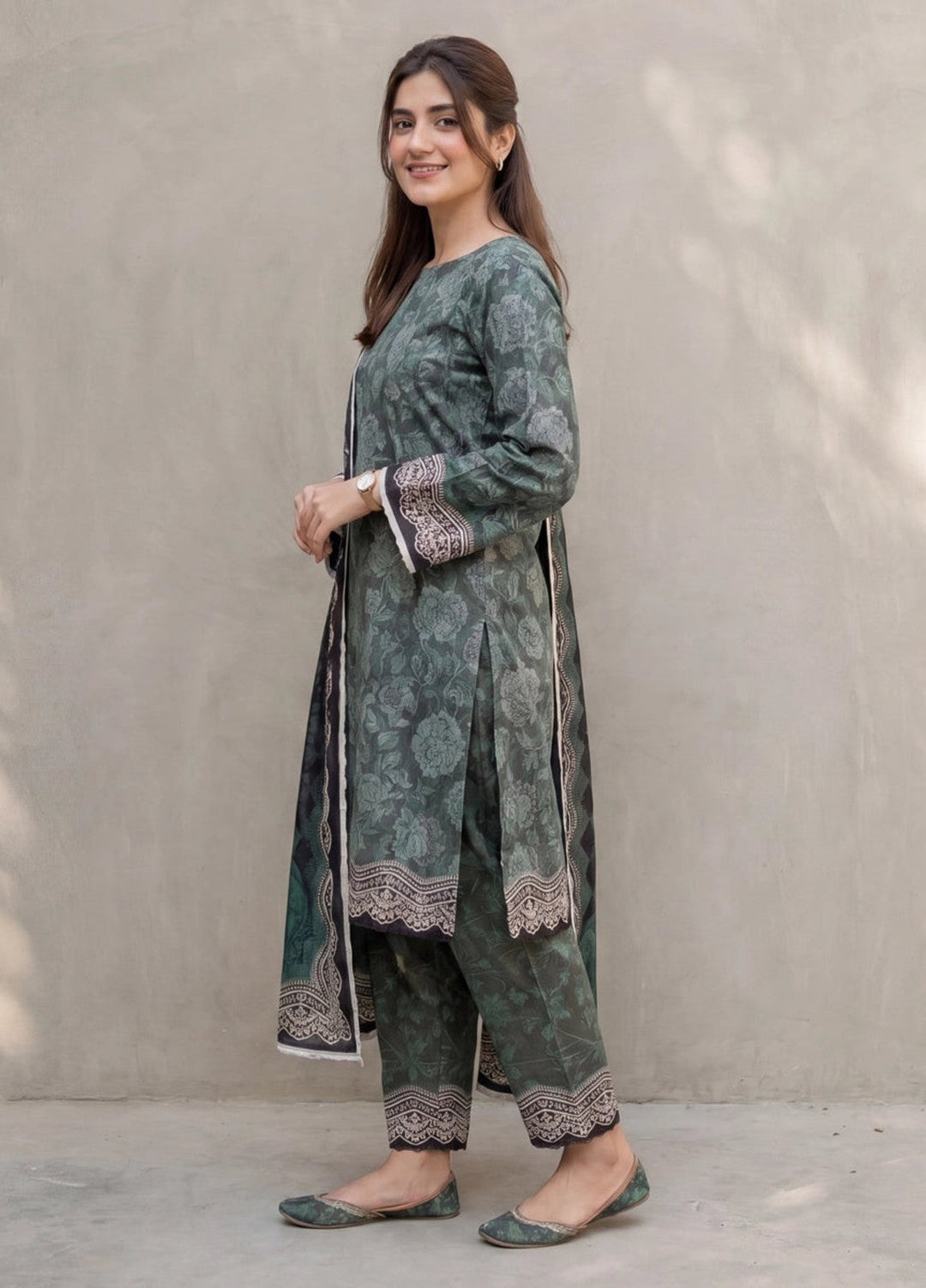 Salitex Women Unstitched Printed Lawn 3 Piece Suit SUNS8ASI525 Casual Collection