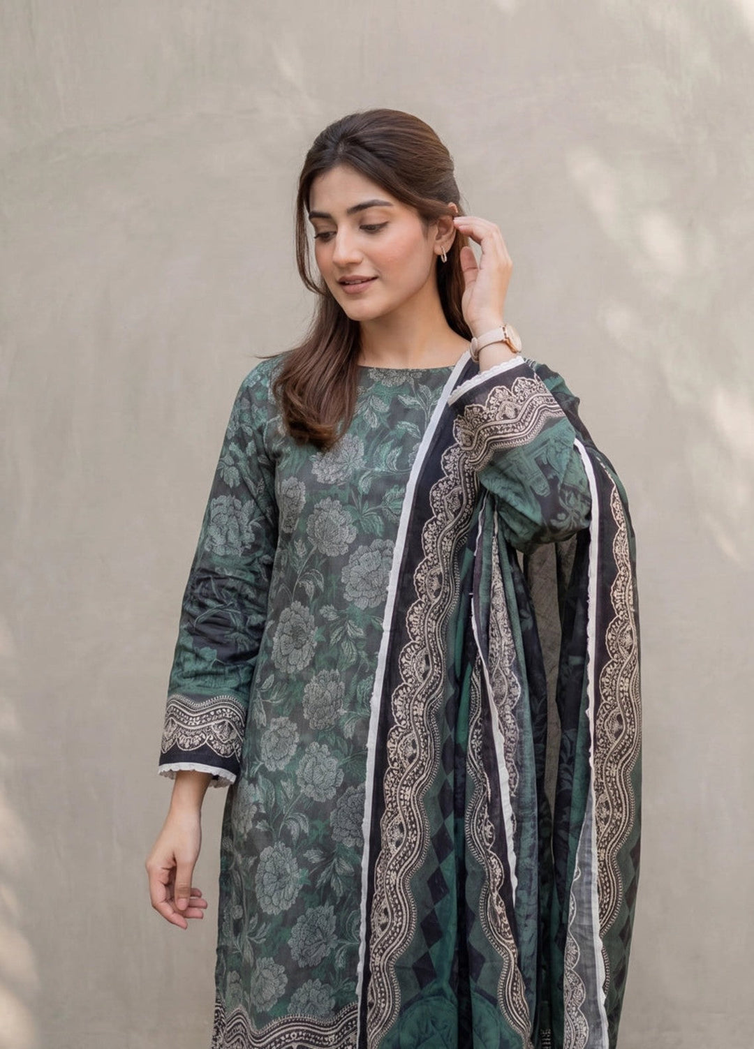 Salitex Women Unstitched Printed Lawn 3 Piece Suit SUNS8ASI525 Casual Collection