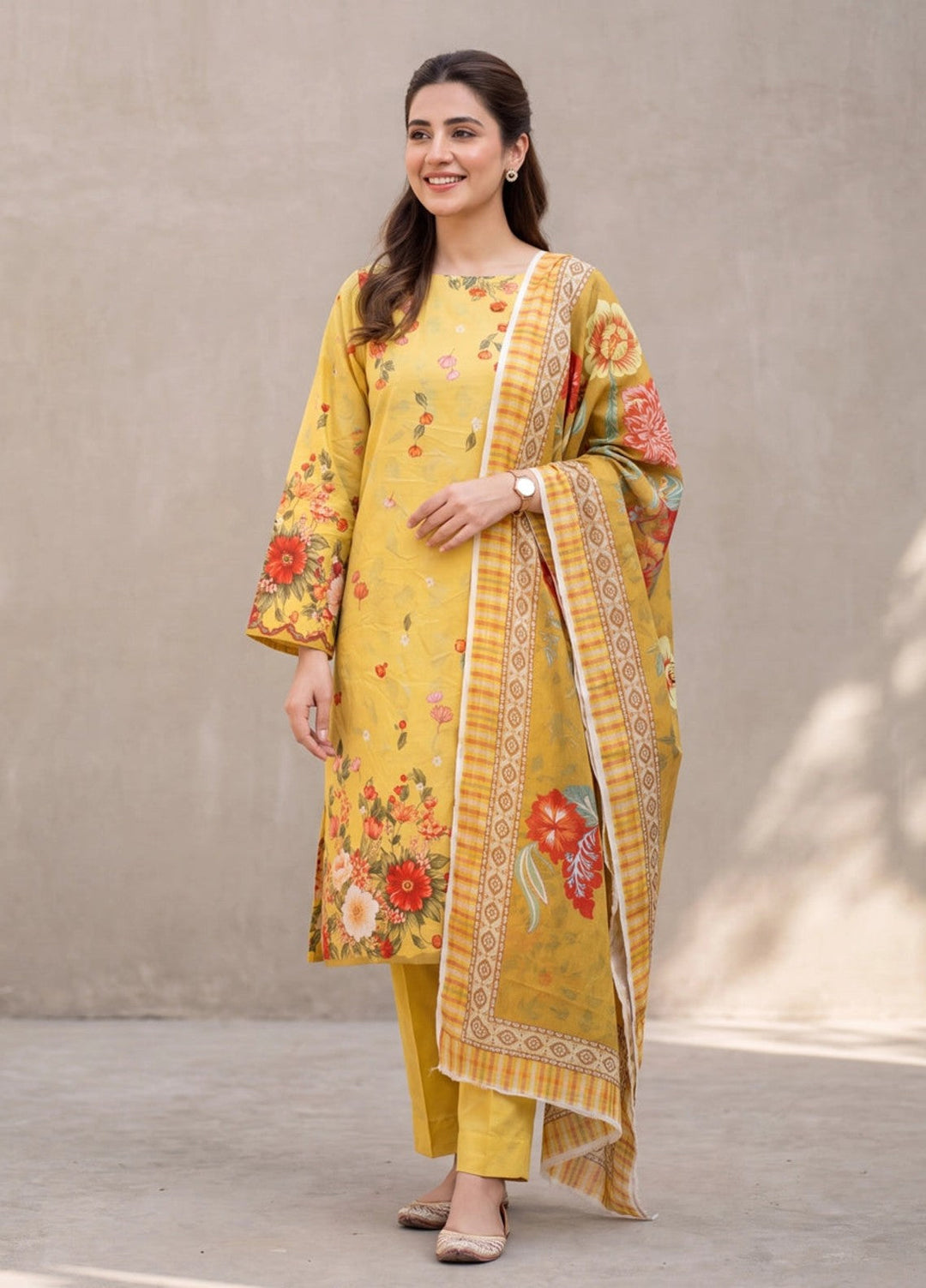 Salitex Women Unstitched Printed Lawn 3 Piece Suit SUNS8ASI526 Casual Collection