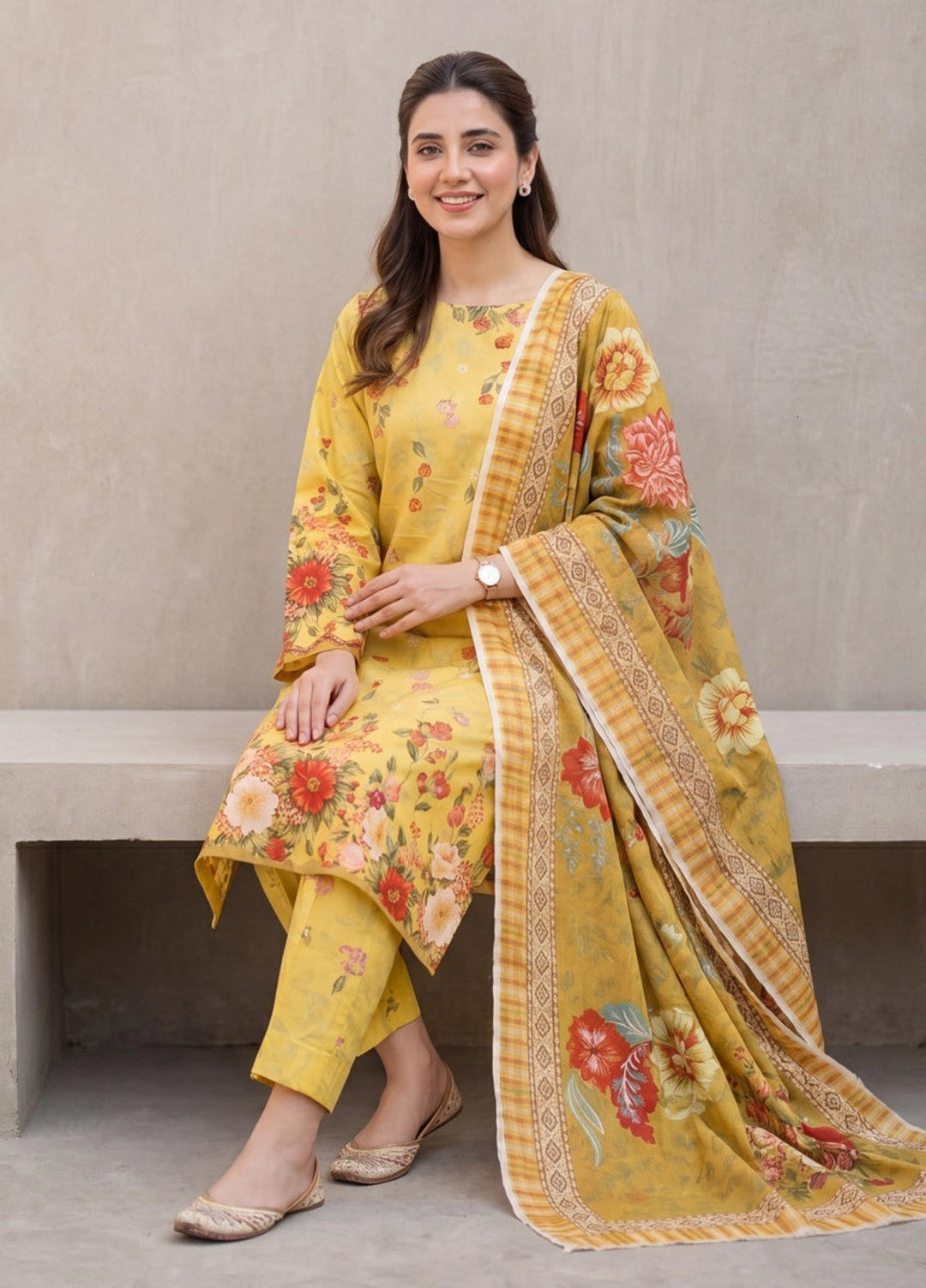 Salitex Women Unstitched Printed Lawn 3 Piece Suit SUNS8ASI526 Casual Collection