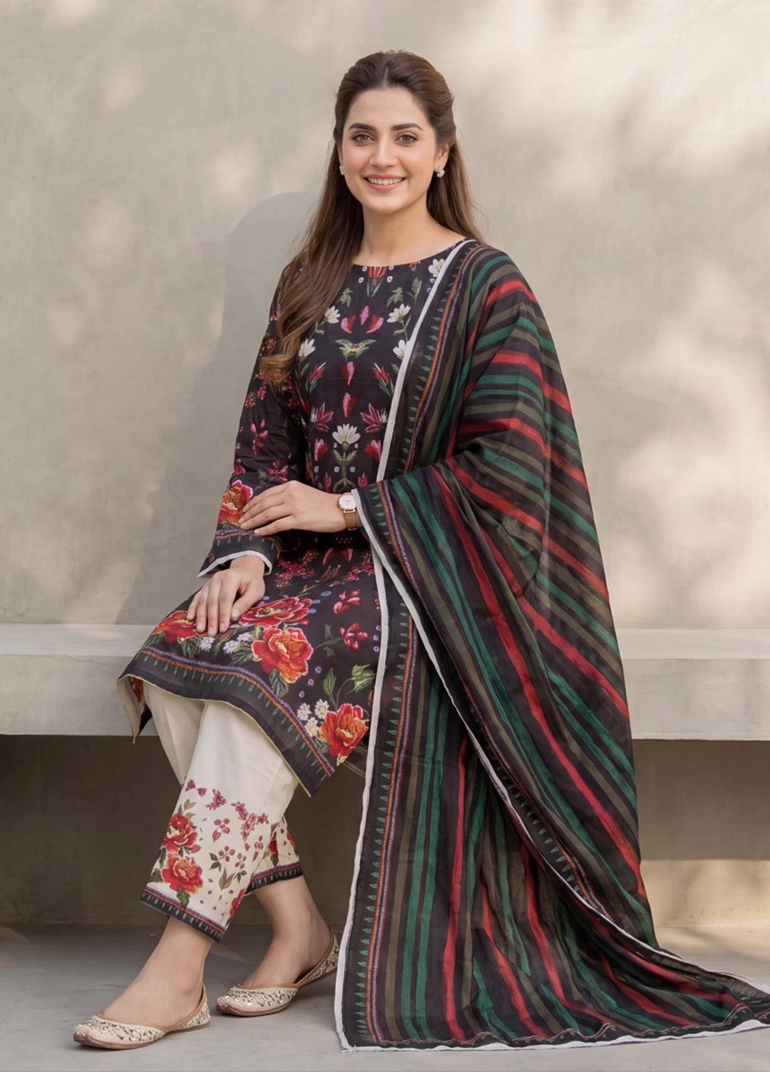 Salitex Women Unstitched Printed Lawn 3 Piece Suit SUNS8ASI527 Casual Collection