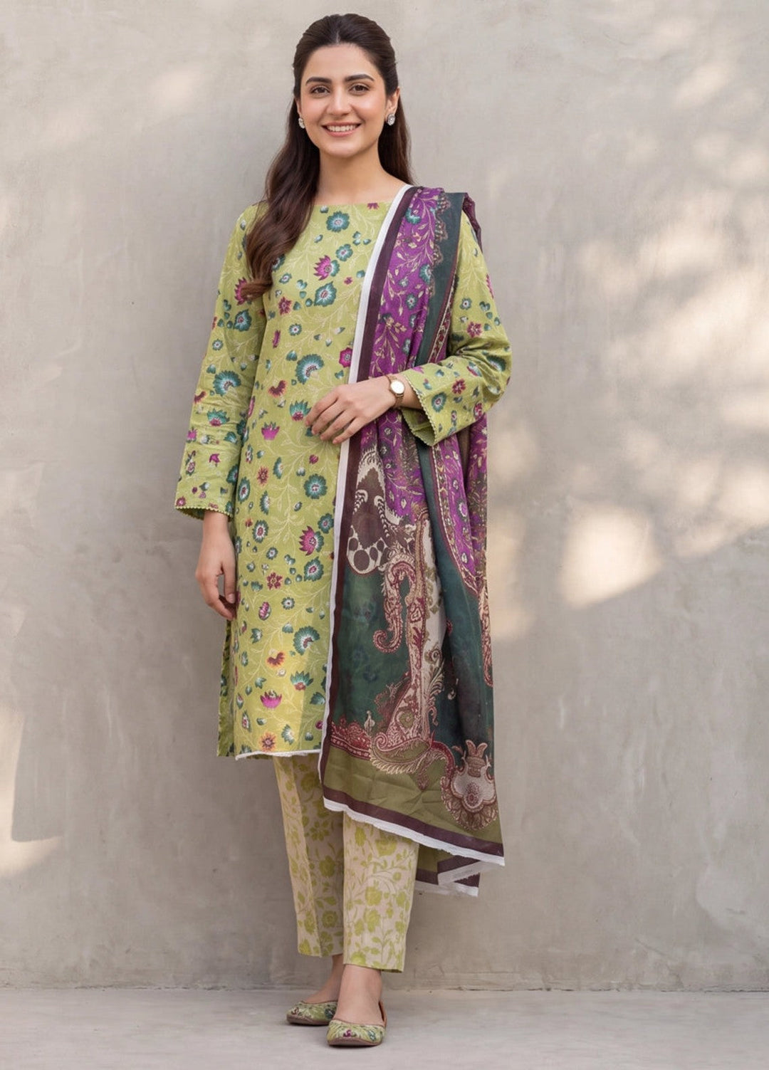 Salitex Women Unstitched Printed Lawn 3 Piece Suit SUNS8ASI528 Casual Collection