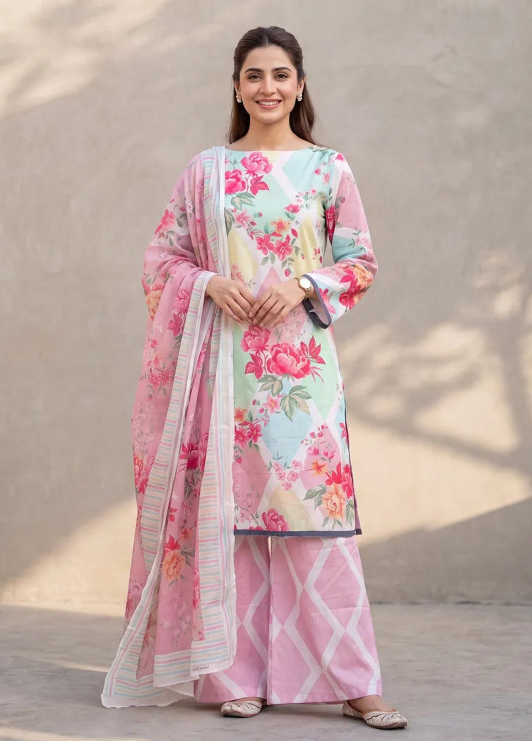 Salitex Women Unstitched Printed Lawn 3 Piece Suit SUNS8ASI532 Casual Collection