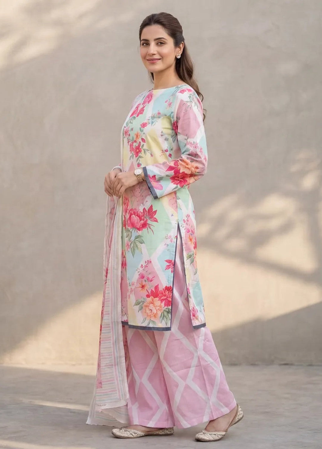 Salitex Women Unstitched Printed Lawn 3 Piece Suit SUNS8ASI532 Casual Collection