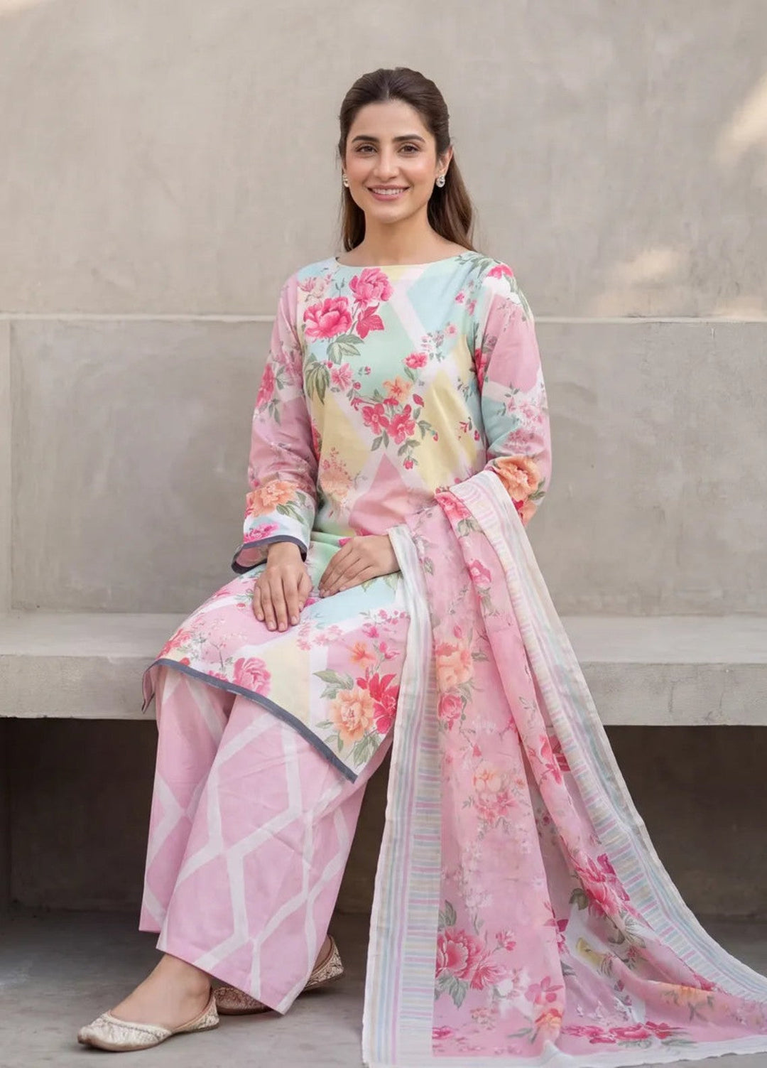 Salitex Women Unstitched Printed Lawn 3 Piece Suit SUNS8ASI532 Casual Collection