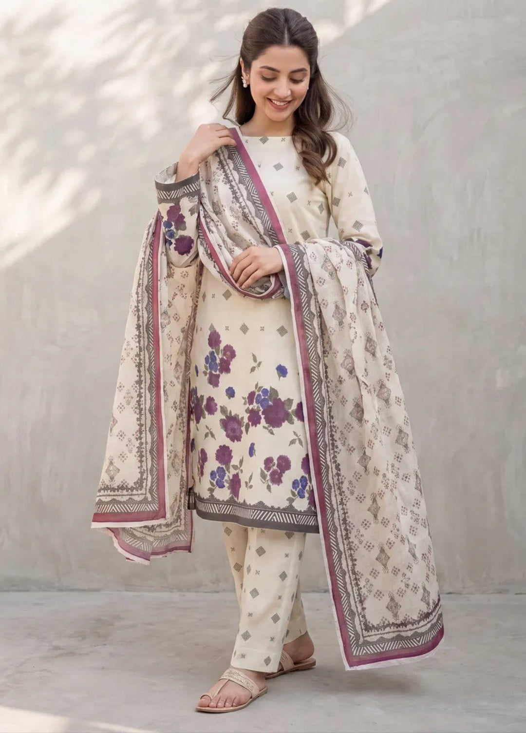 Salitex Women Unstitched Printed Lawn 3 Piece Suit SUNS8ASI533 Casual Collection