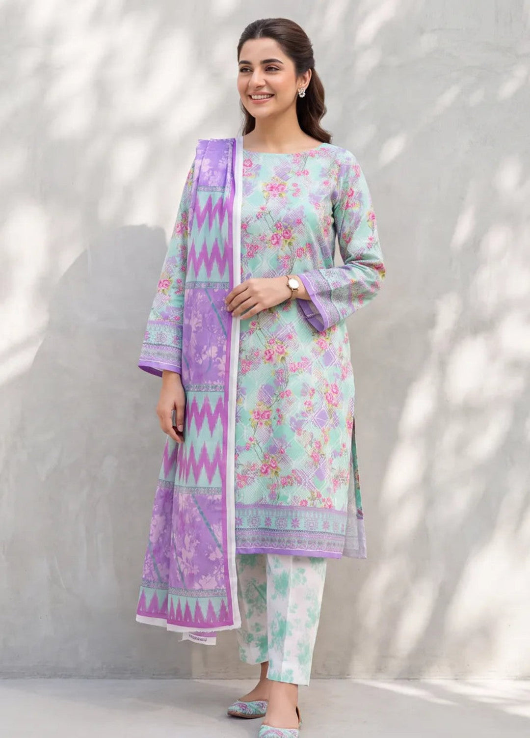 Salitex Women Unstitched Printed Lawn 3 Piece Suit SUNS8ASI534 Casual Collection