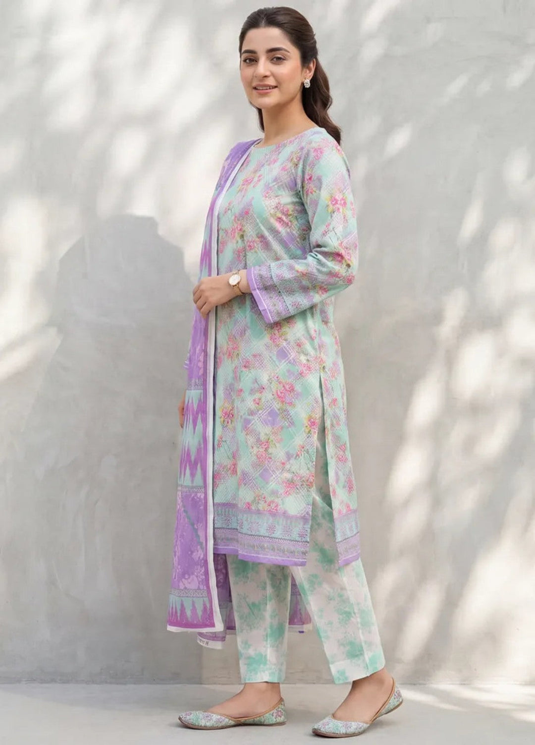 Salitex Women Unstitched Printed Lawn 3 Piece Suit SUNS8ASI534 Casual Collection