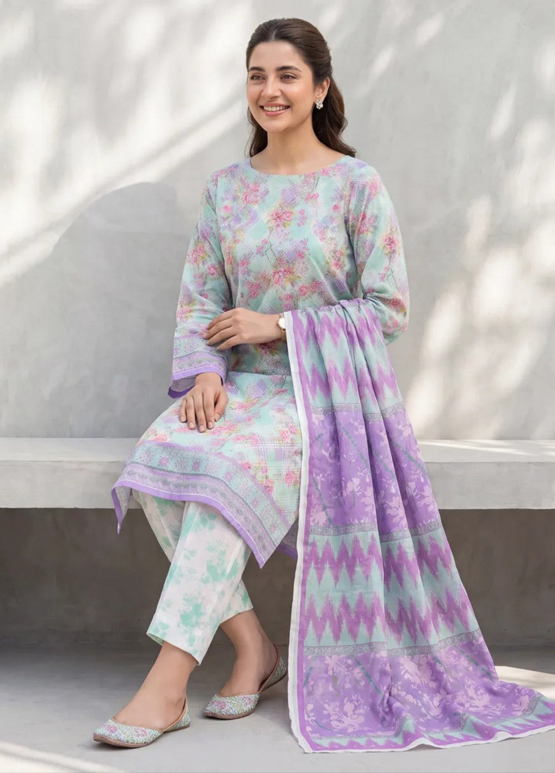 Salitex Women Unstitched Printed Lawn 3 Piece Suit SUNS8ASI534 Casual Collection