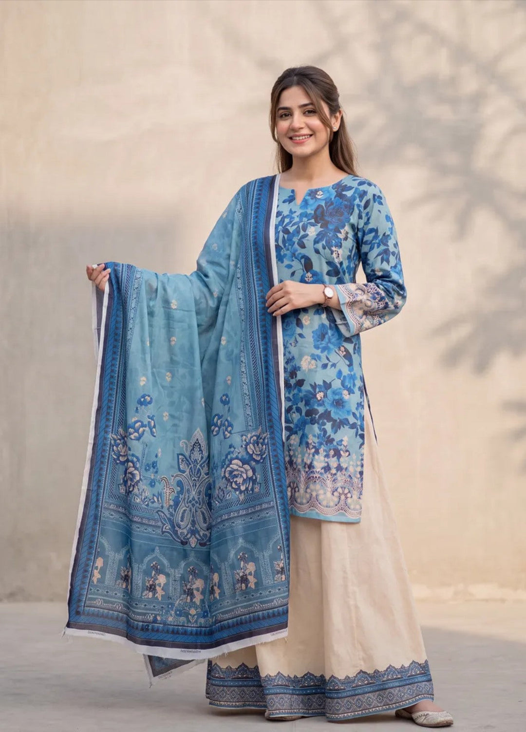 Salitex Women Unstitched Printed Lawn 3 Piece Suit SUNS8ASI535 Casual Collection