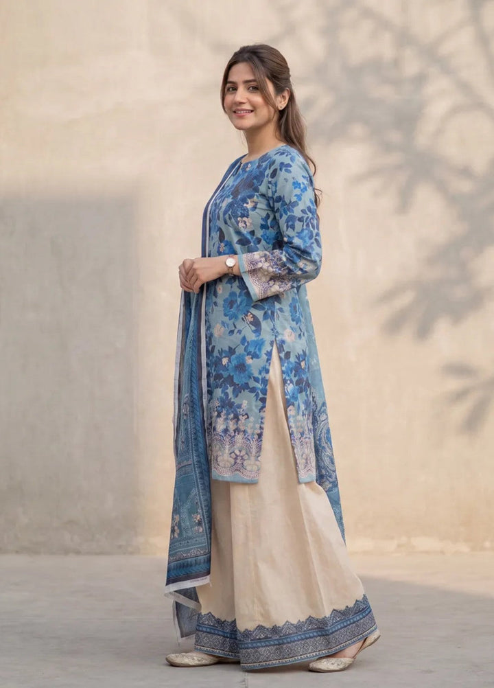 Salitex Women Unstitched Printed Lawn 3 Piece Suit SUNS8ASI535 Casual Collection