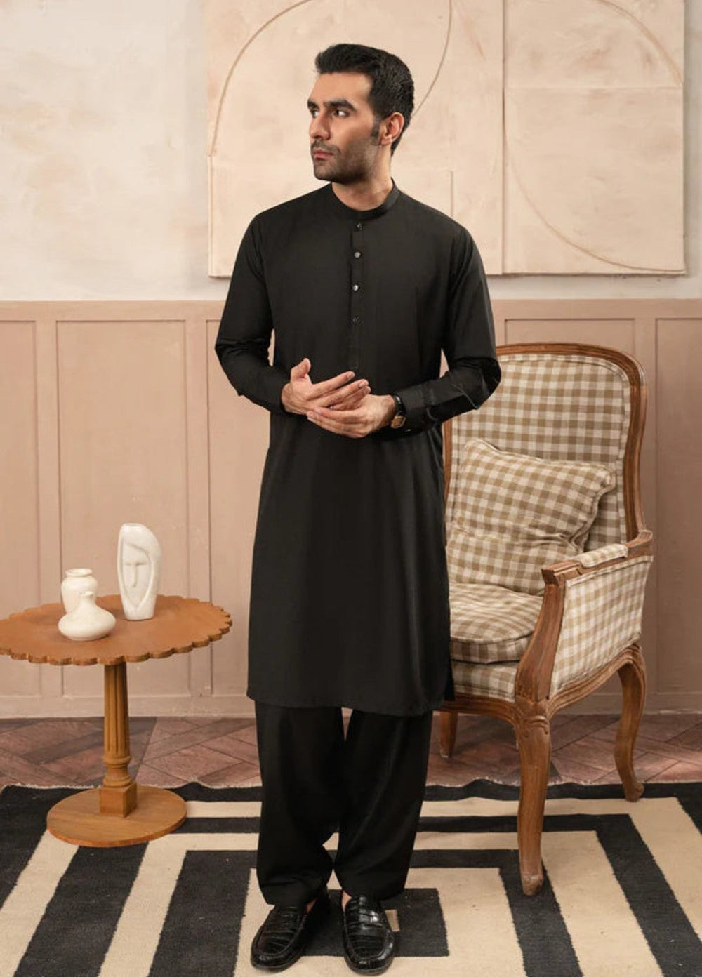 Shaandar by Buraq Mens RTW Solids Wash N Wear 2 Piece Suit Armaan Casual Collection