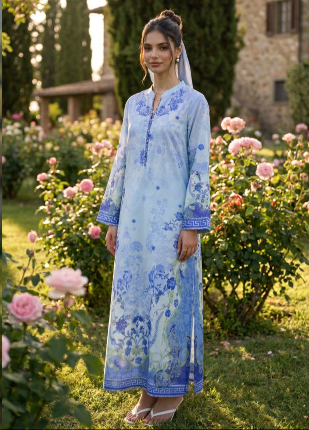 Bella Vacanza by Sahane RTW Printed Poly 1 Piece Suit PY7004 Casual Collection