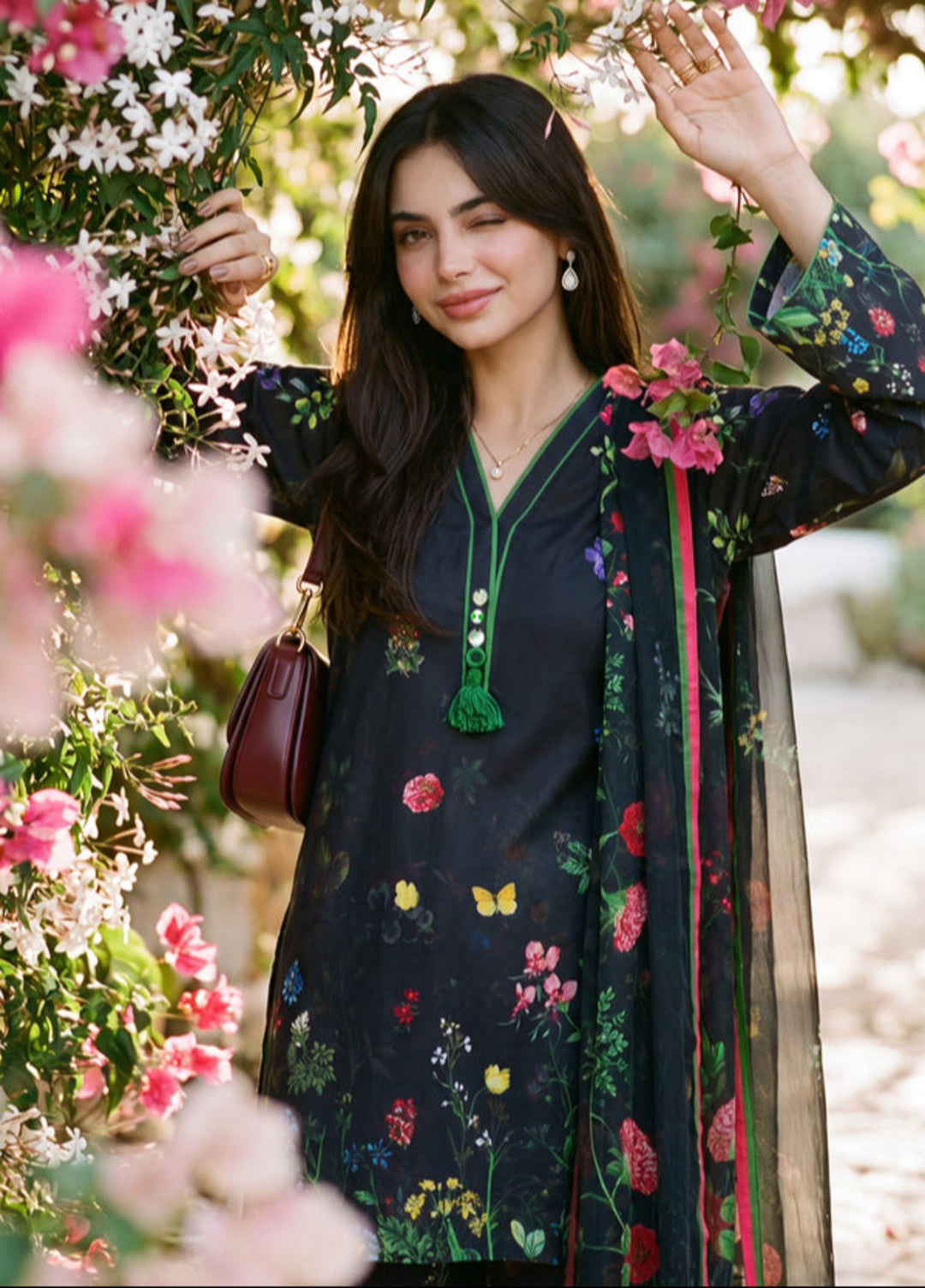 Bella Vacanza by Sahane RTW Printed Poly 3 Piece Suit PY7006 Casual Collection