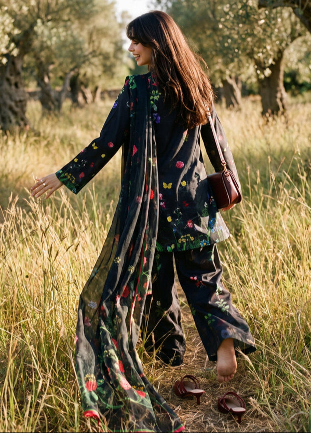 Bella Vacanza by Sahane RTW Printed Poly 3 Piece Suit PY7006 Casual Collection
